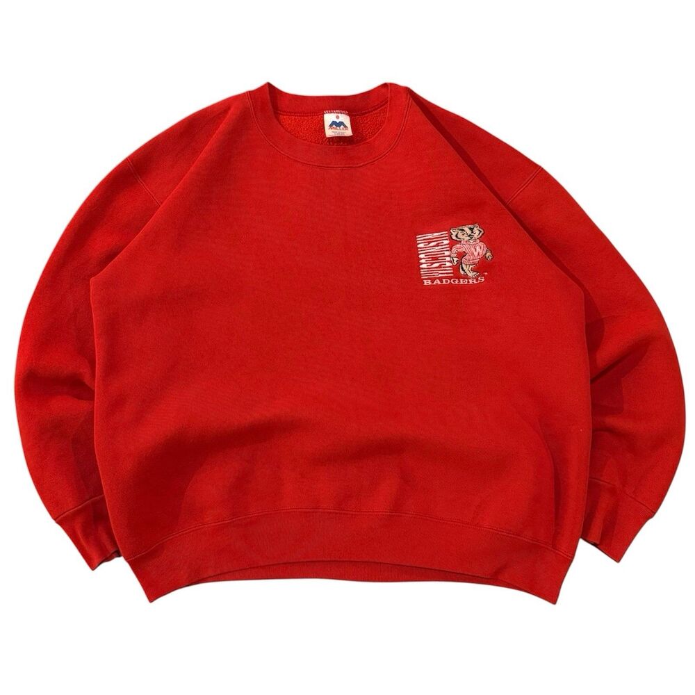 Vintage Wisconsin Badgers Embroidered Crewneck Sweatshirt Men’s Large USA Made